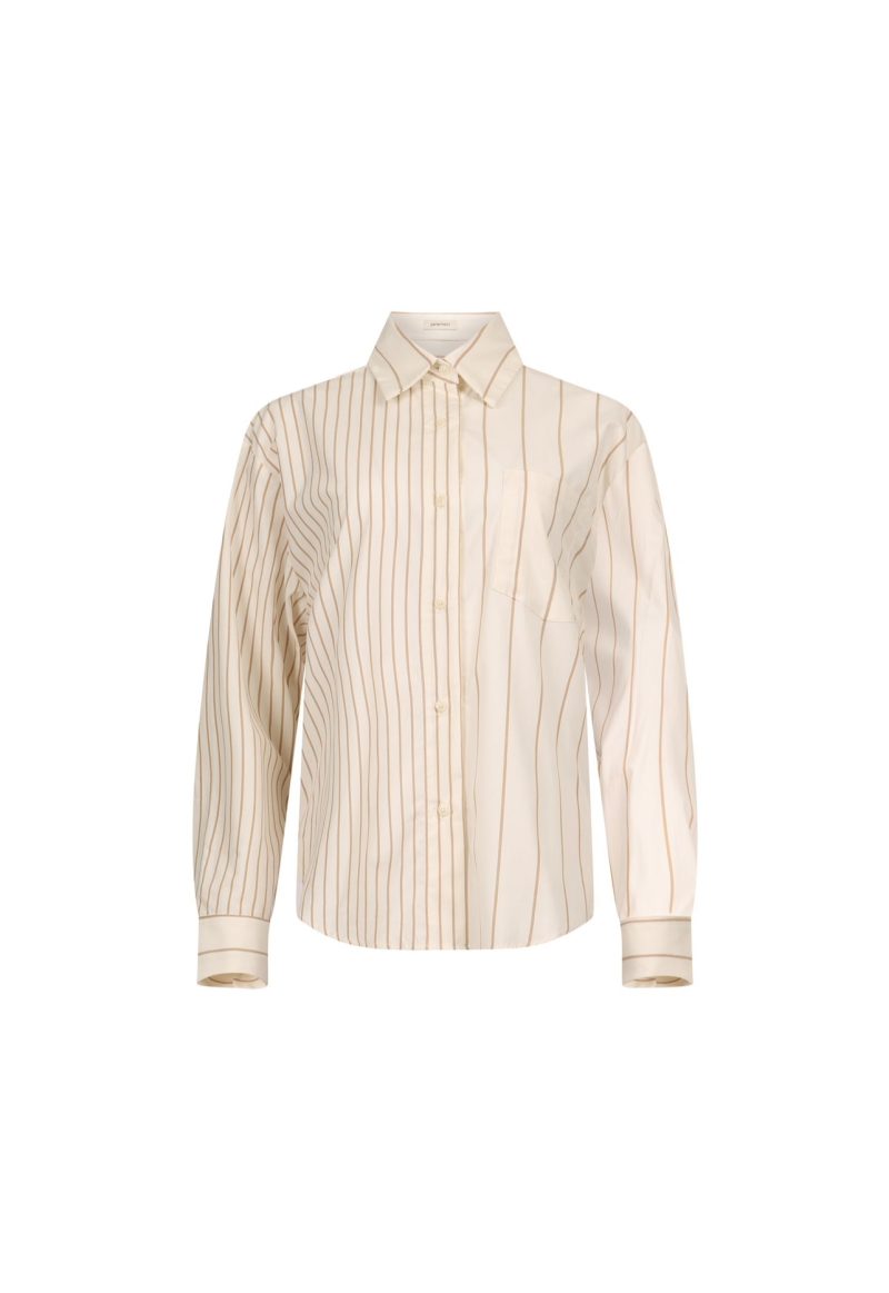 Nina Shirt - Ivory/Camel - Image 3