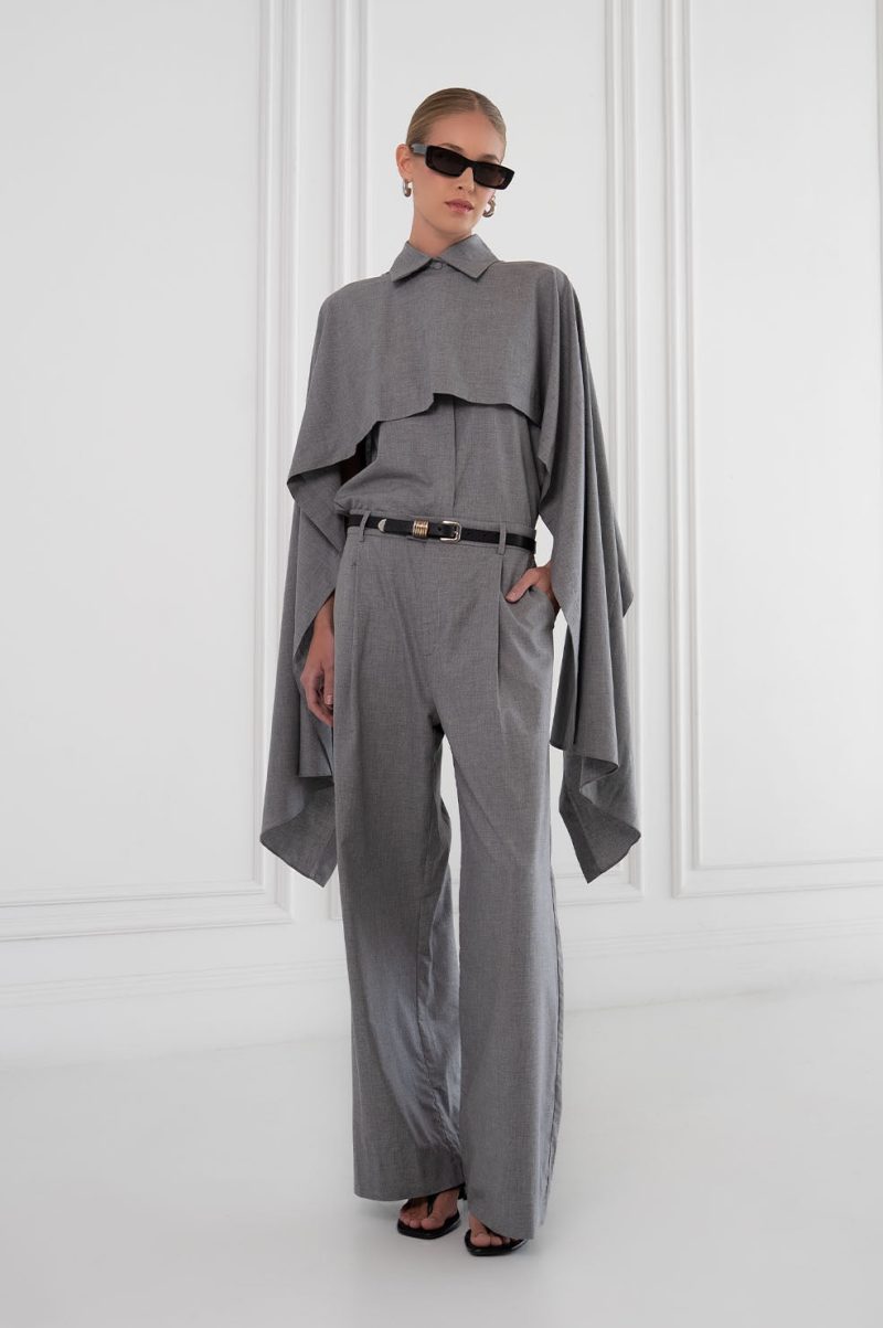 Lowe Cape Shirt - Gray - Image 6