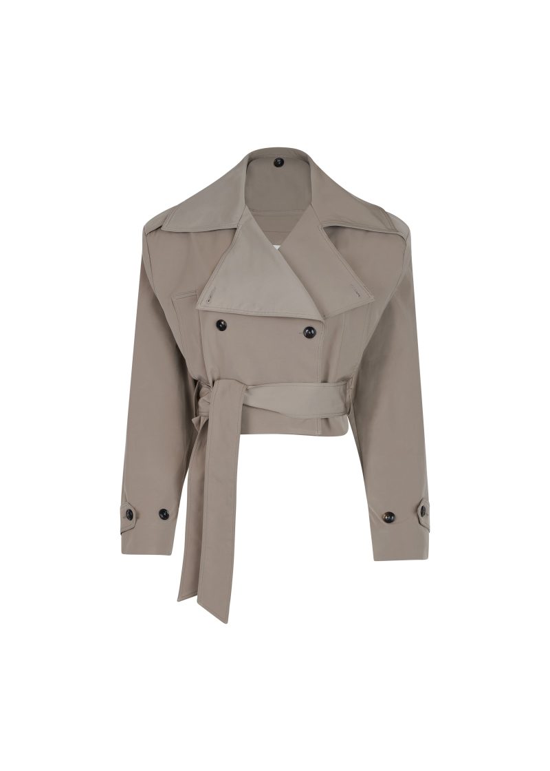 Celina Trench Jacket - Taupe - Image 3