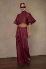 Mara Faux Leather Top