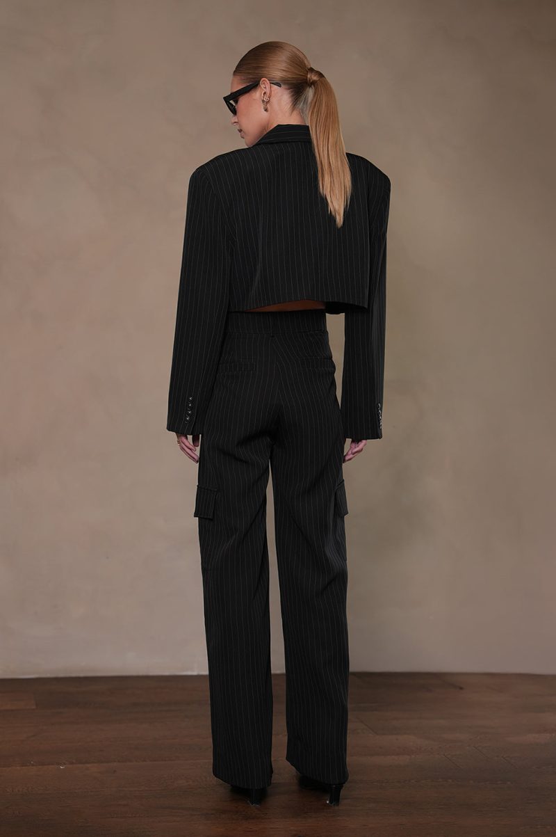 Clarice Crop Jacket - Stripe - Image 5