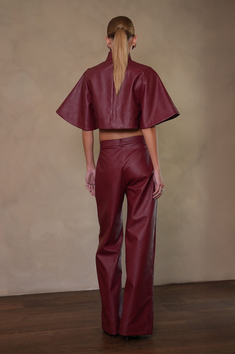 Mara Faux Leather Top - Image 2