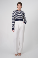 Antonella Crop Cardigan - Stripes