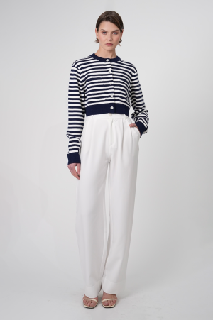 Antonella Crop Cardigan - Stripes