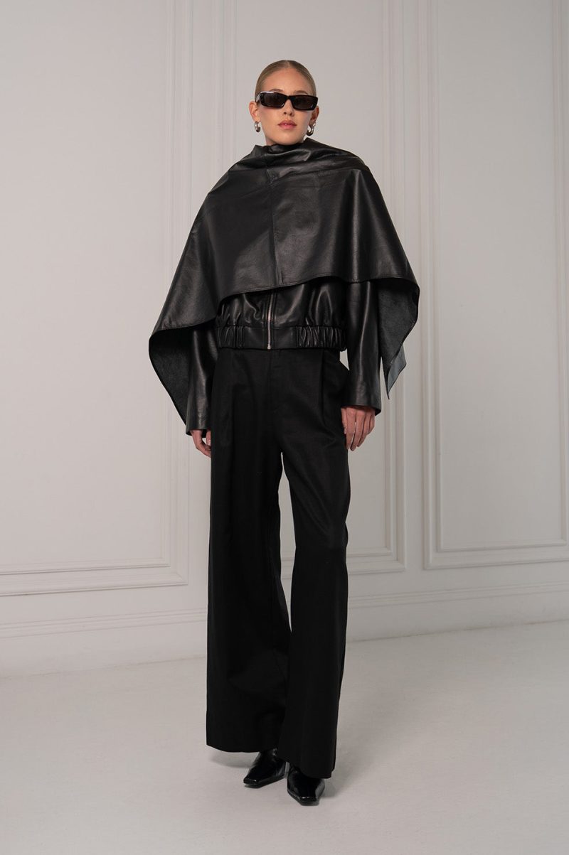 Leather Cape Scarf - Image 3