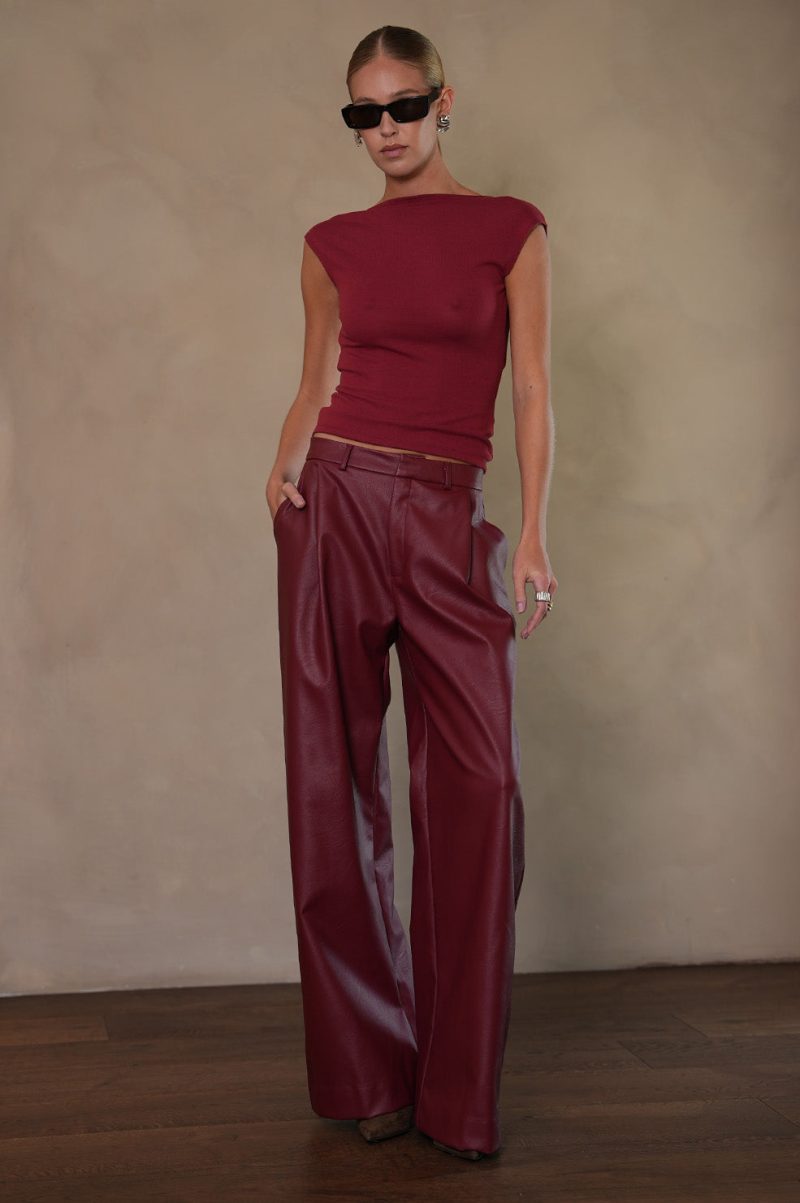 Veronica Top - Burgundy - Image 2