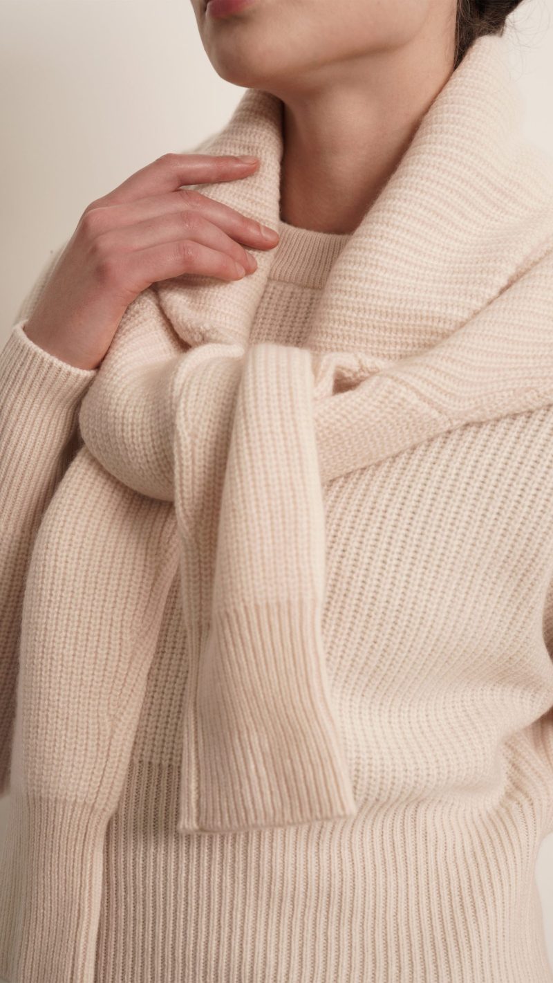 Cashmere Crewneck Pullover - Bone - Image 3