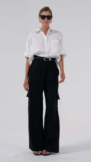 Monica Cargo Linen Pants