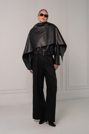 Leather Cape Scarf