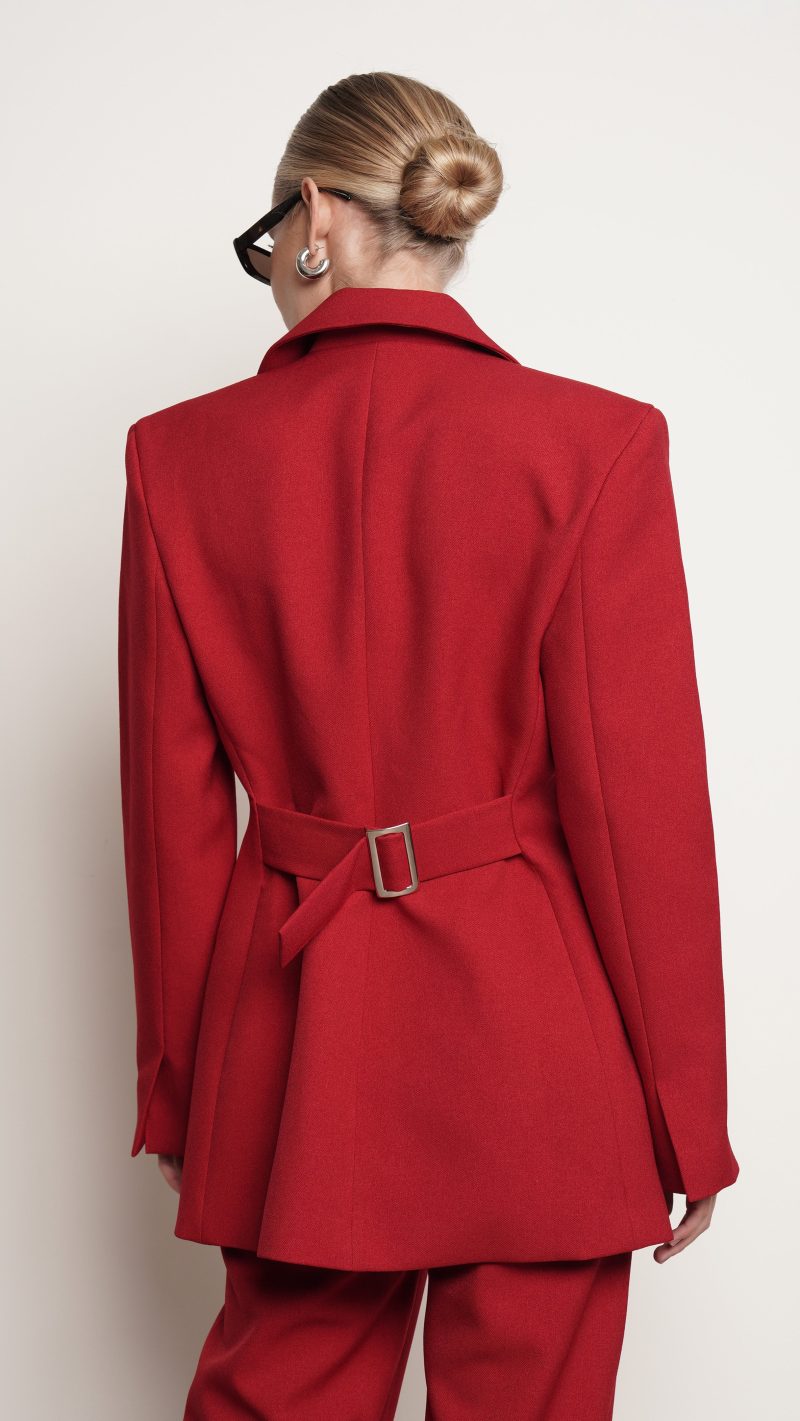 Daniela Blazer Dress - Red - Image 5
