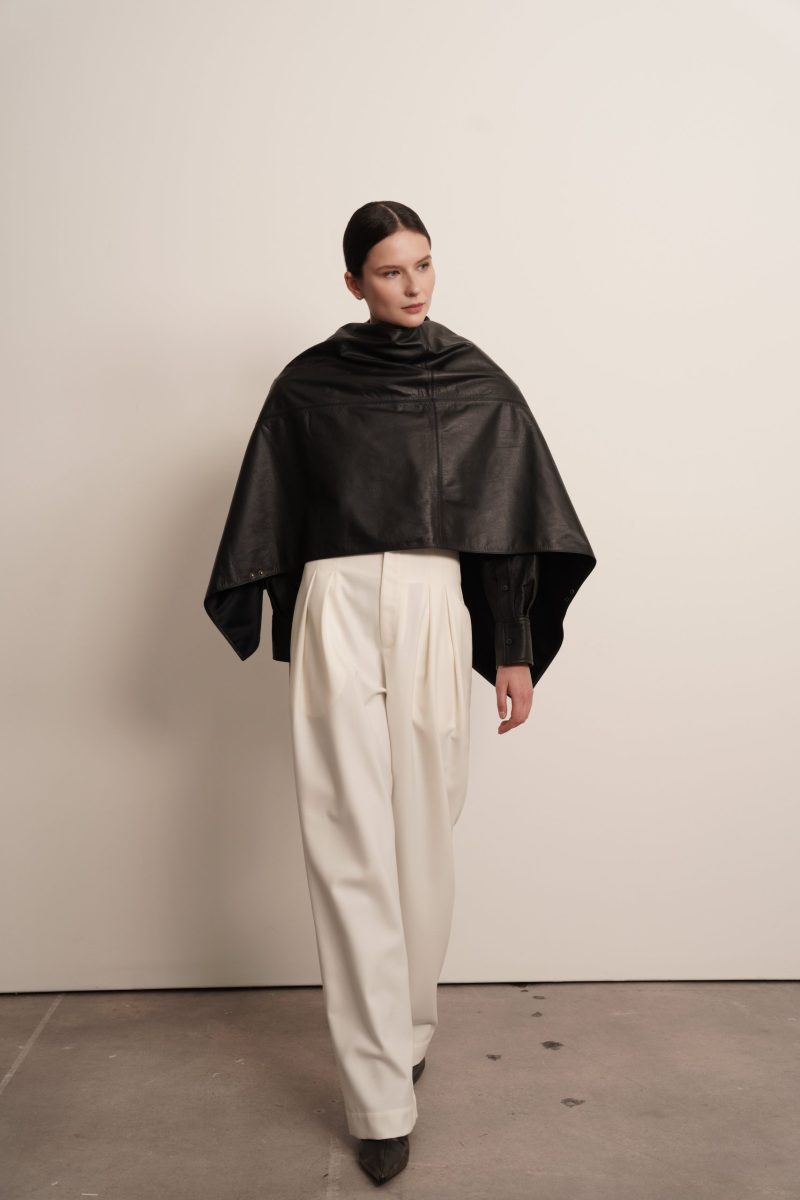 Leather Cape Scarf - Image 5