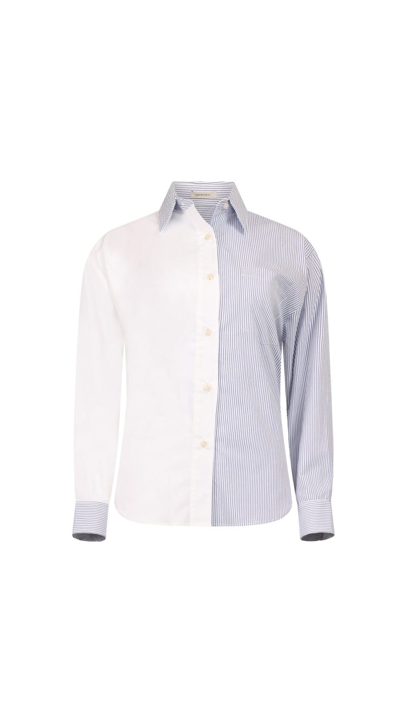 Nina Shirt - White/Blue - Image 3