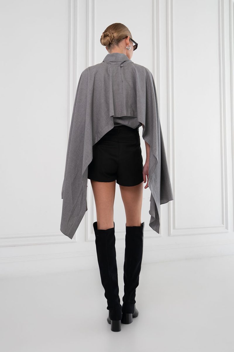 Lowe Cape Shirt - Gray - Image 4