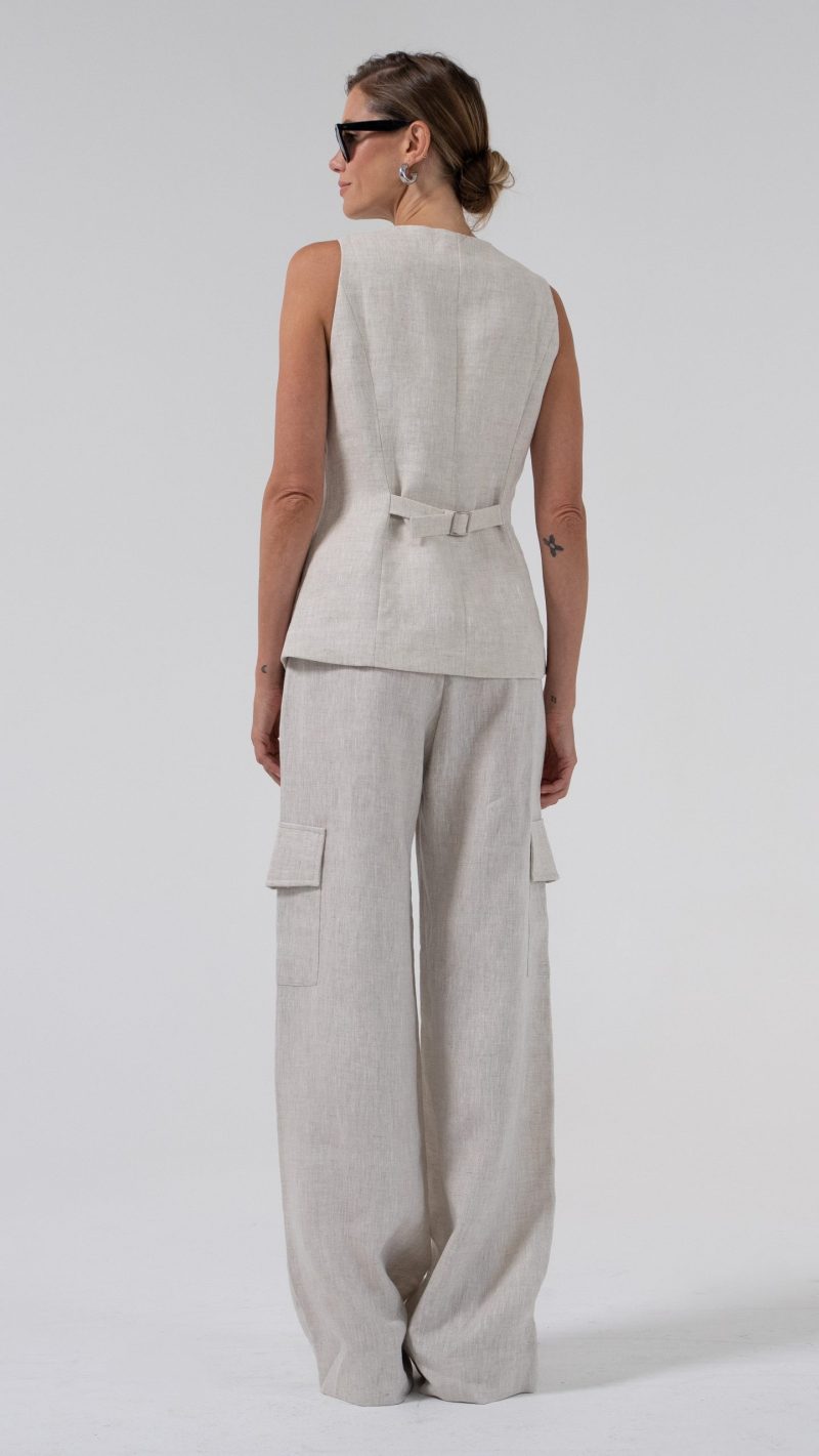 Margot Linen Vest - Image 4