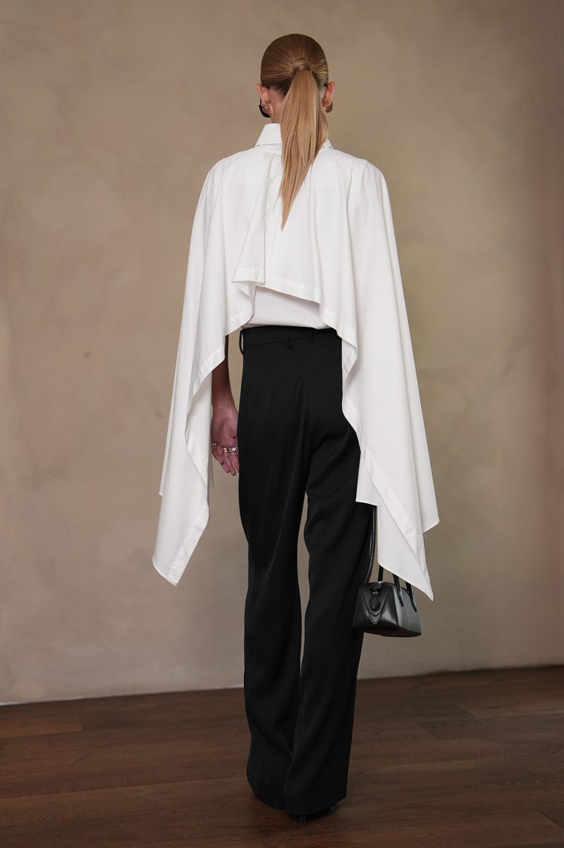 Lowe Cape Shirt - White - Image 3