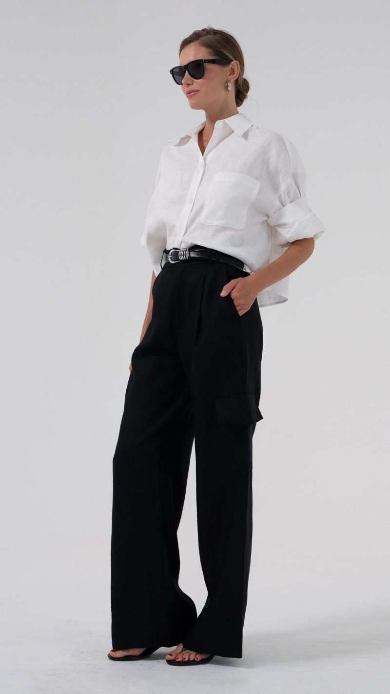 Monica Cargo Linen Pants - Image 3