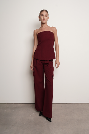 Ayle Bustier - Burgundy
