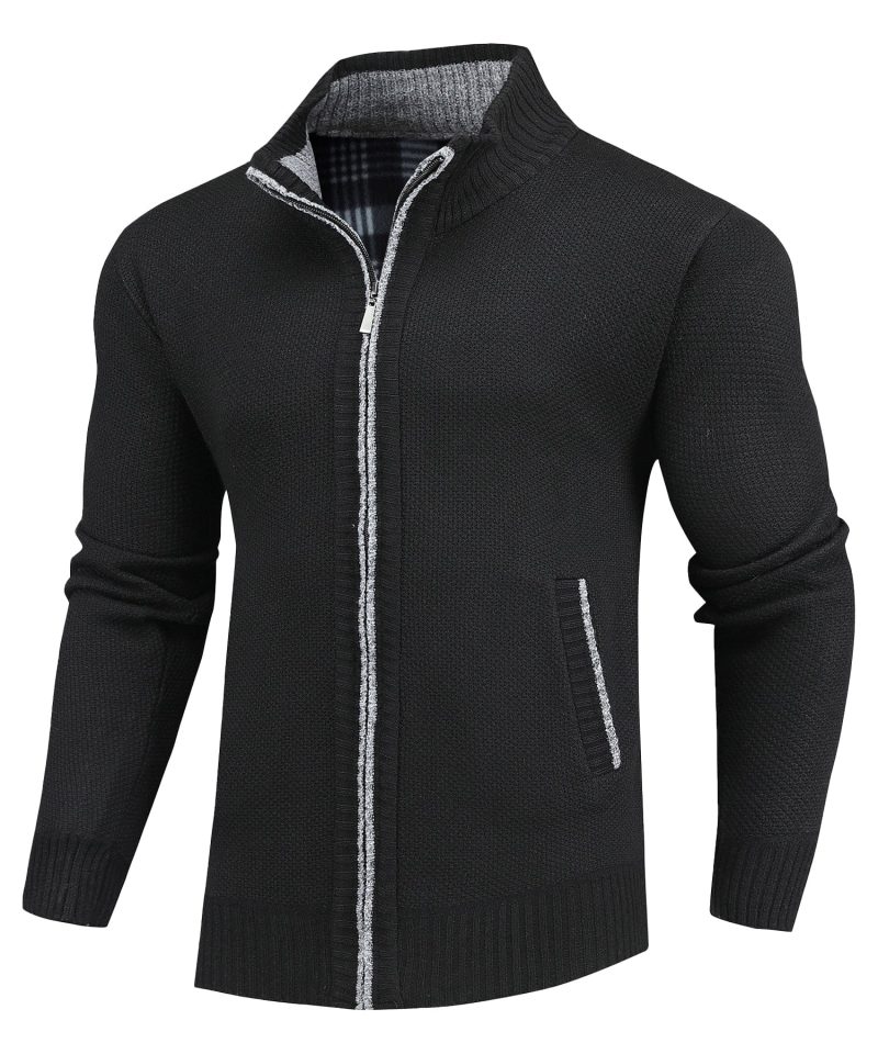 Flannel-Lined Full-Zip Sweater (5 Designs) - Image 8