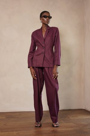 Delphine Trousers - Plum