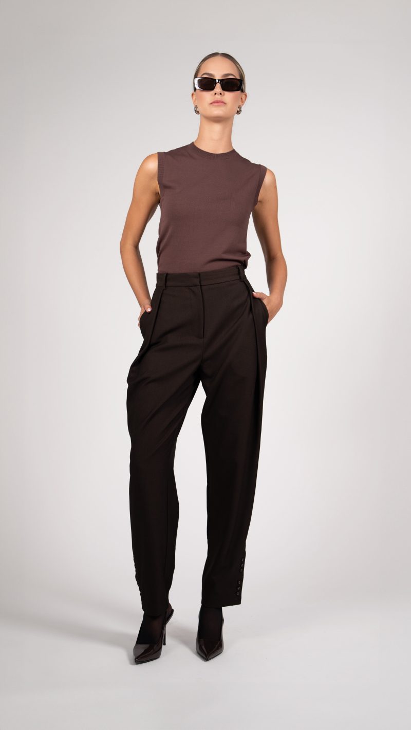Olympia Trousers - Chocolate - Image 2