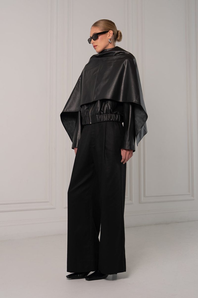Leather Cape Scarf - Image 2