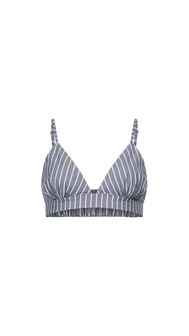 Bria Bralette- Blue/White - Image 2