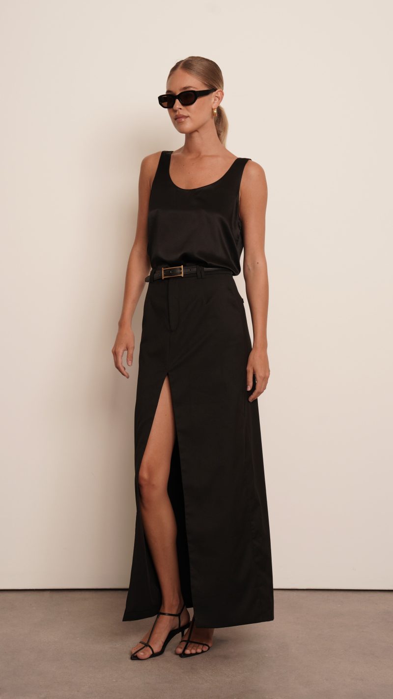 Anna Maxi Skirt - Black - Image 4