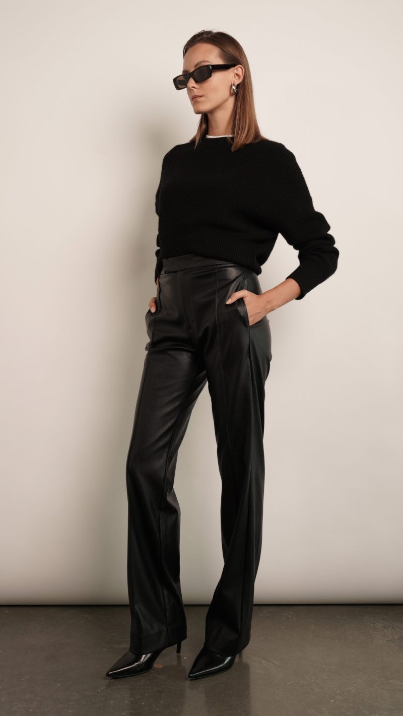 Cashmere Crewneck Pullover - Black - Image 3