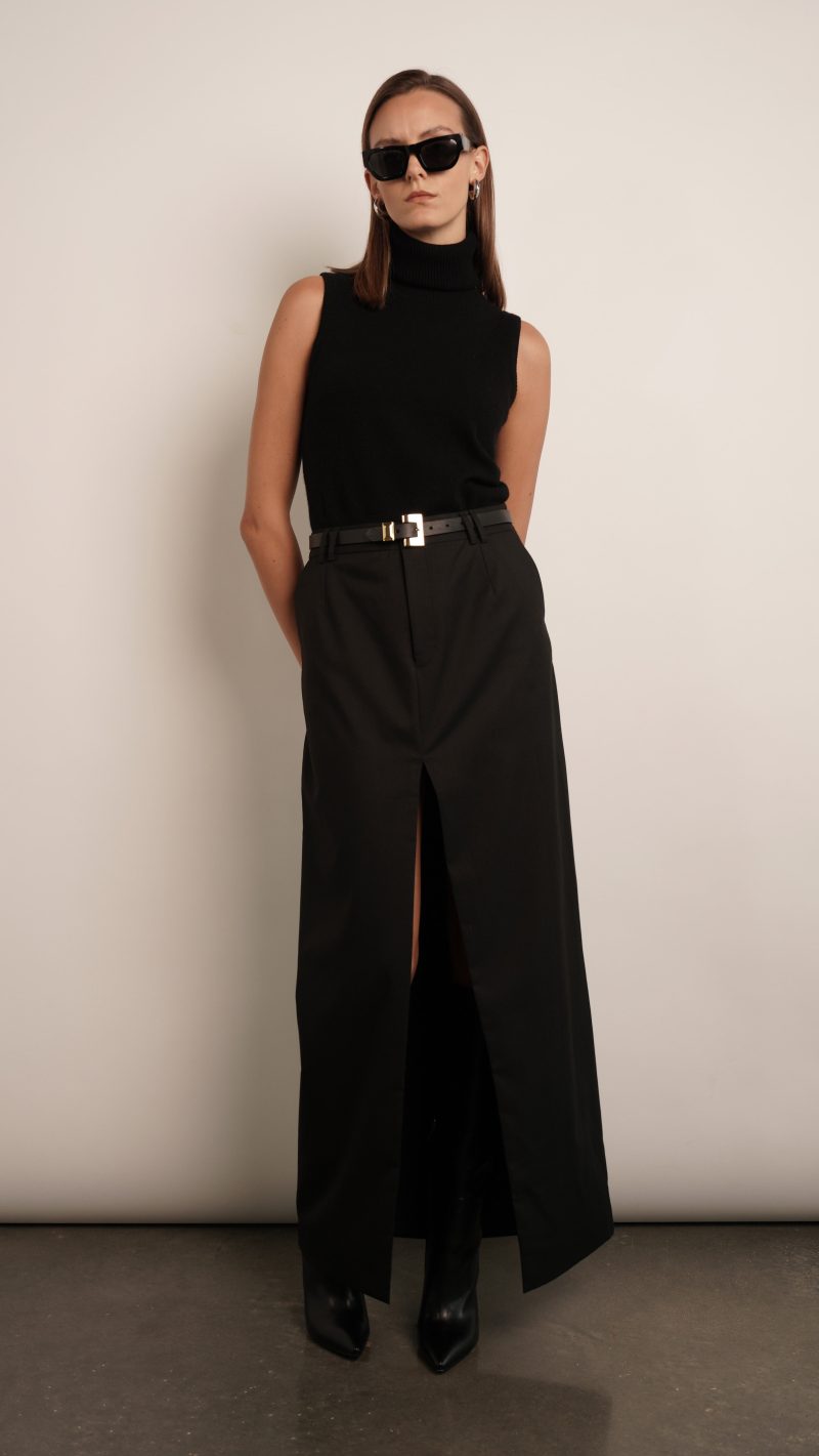 Anna Maxi Skirt - Black - Image 5