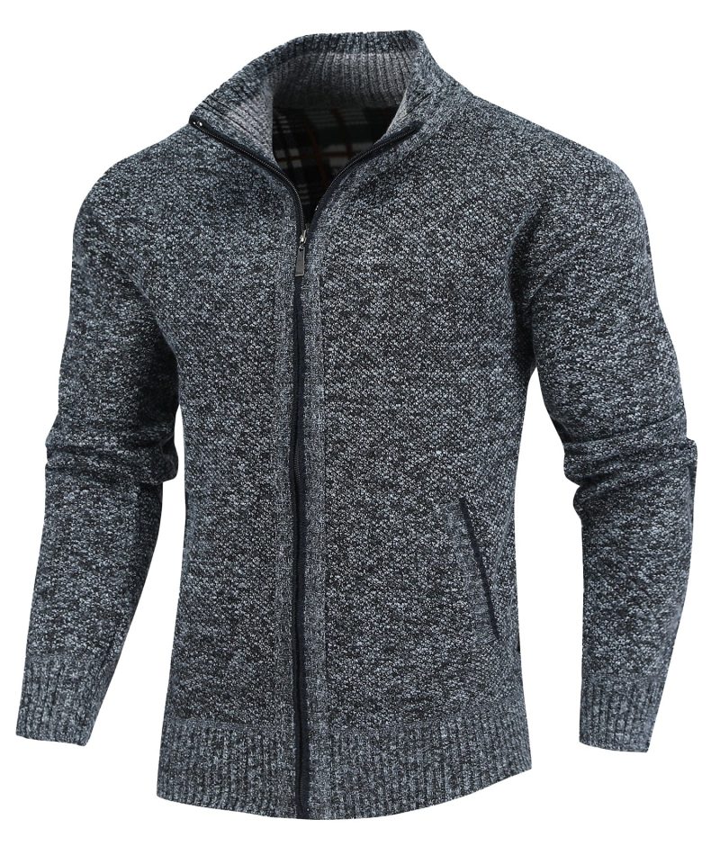 Flannel-Lined Full-Zip Sweater (5 Designs) - Image 7