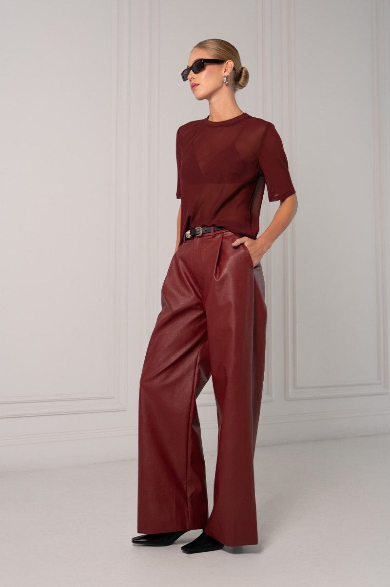 Naomi Tee - Burgundy - Image 2