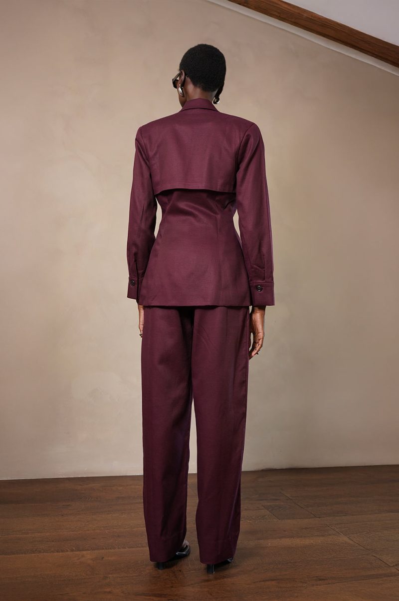 Delphine Trousers - Plum - Image 3