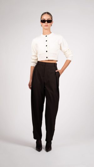 Antonella Crop Cardigan - Ivory