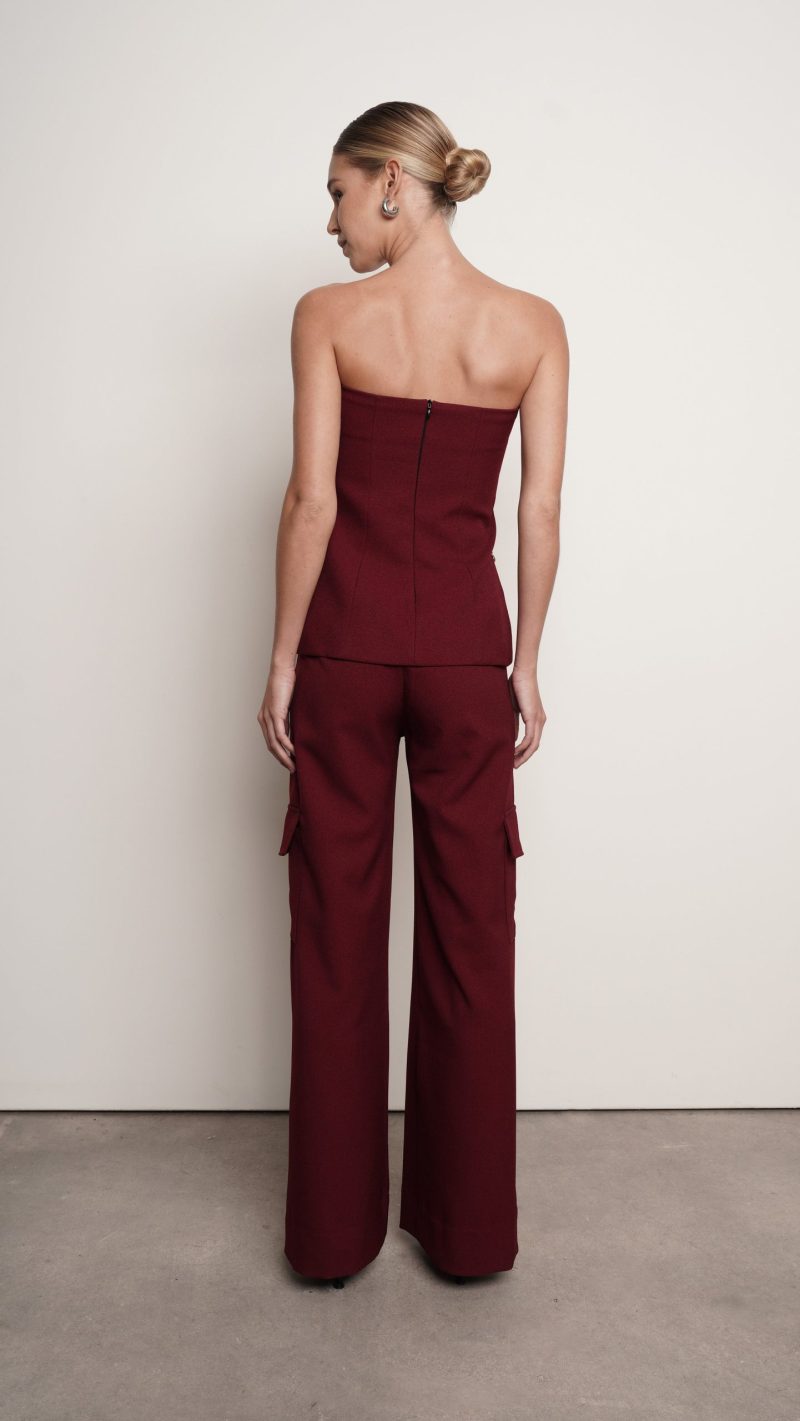 Ayle Bustier - Burgundy - Image 3