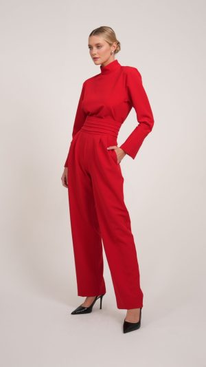 Tuxedo Pant - Red
