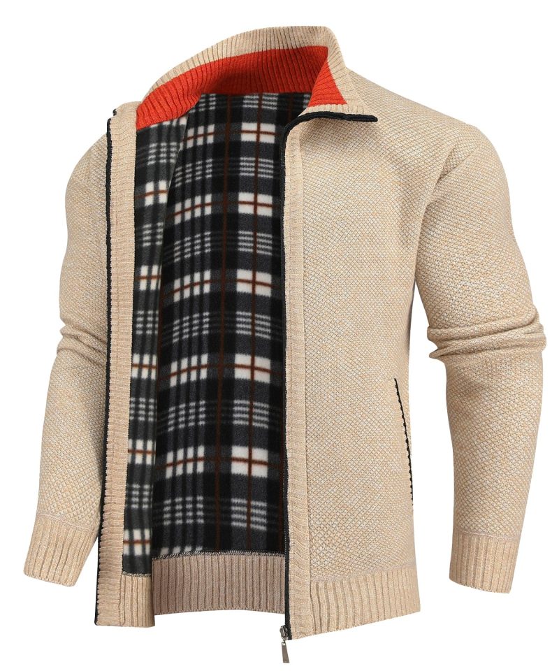 Flannel-Lined Full-Zip Sweater (5 Designs) - Image 5