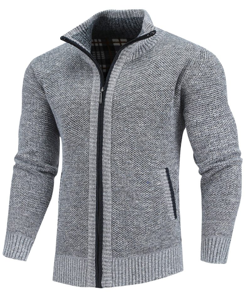 Flannel-Lined Full-Zip Sweater (5 Designs) - Image 6