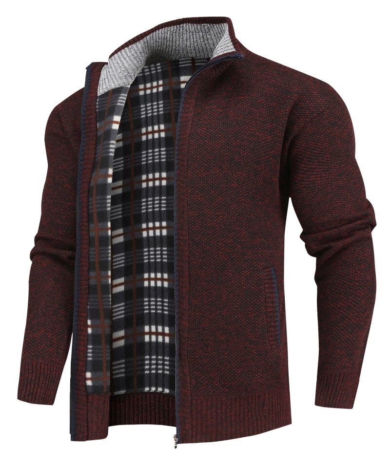Flannel-Lined Full-Zip Sweater (5 Designs) - Image 4