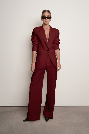 Aria Blazer - Burgundy