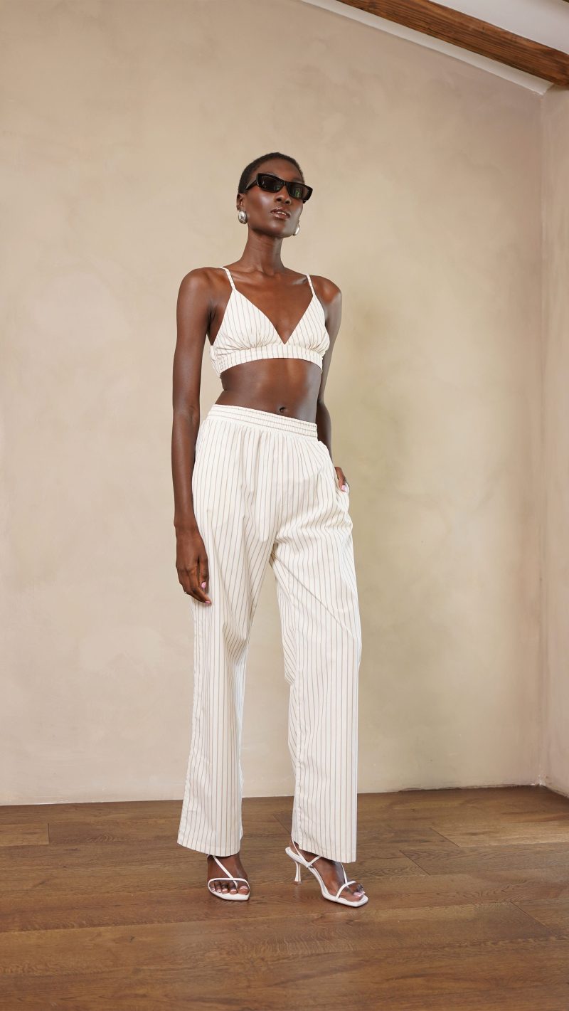Ines Pants - Ivory/Camel - Image 3
