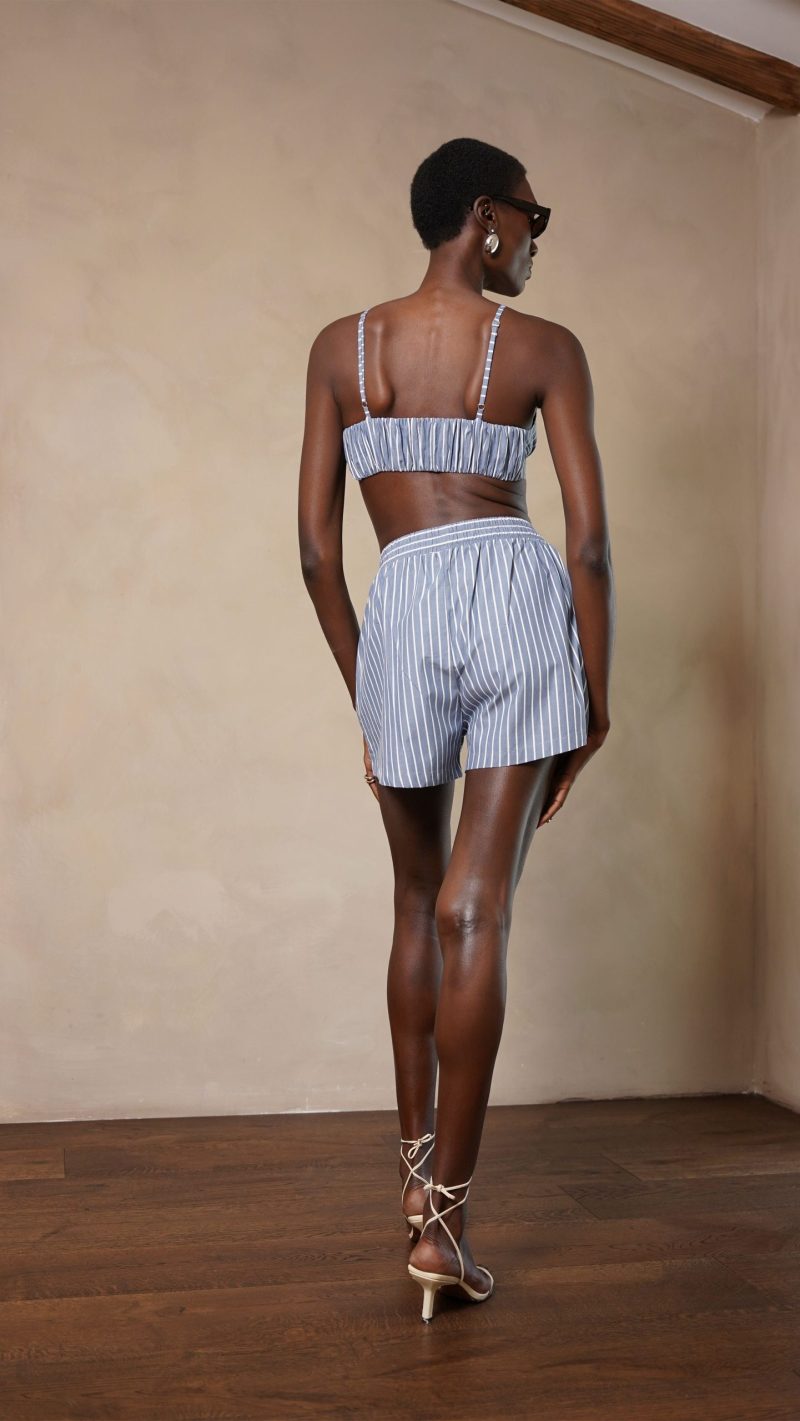 Bria Bralette- Blue/White - Image 5