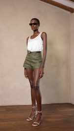 Cami Linen Shorts - Olive