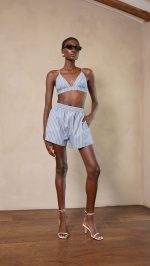 Bria Bralette- Blue/White