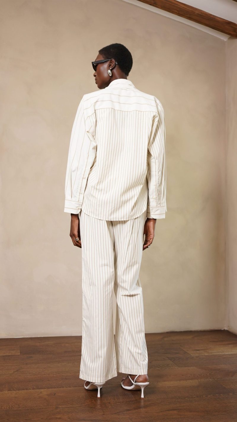 Nina Shirt - Ivory/Camel - Image 9