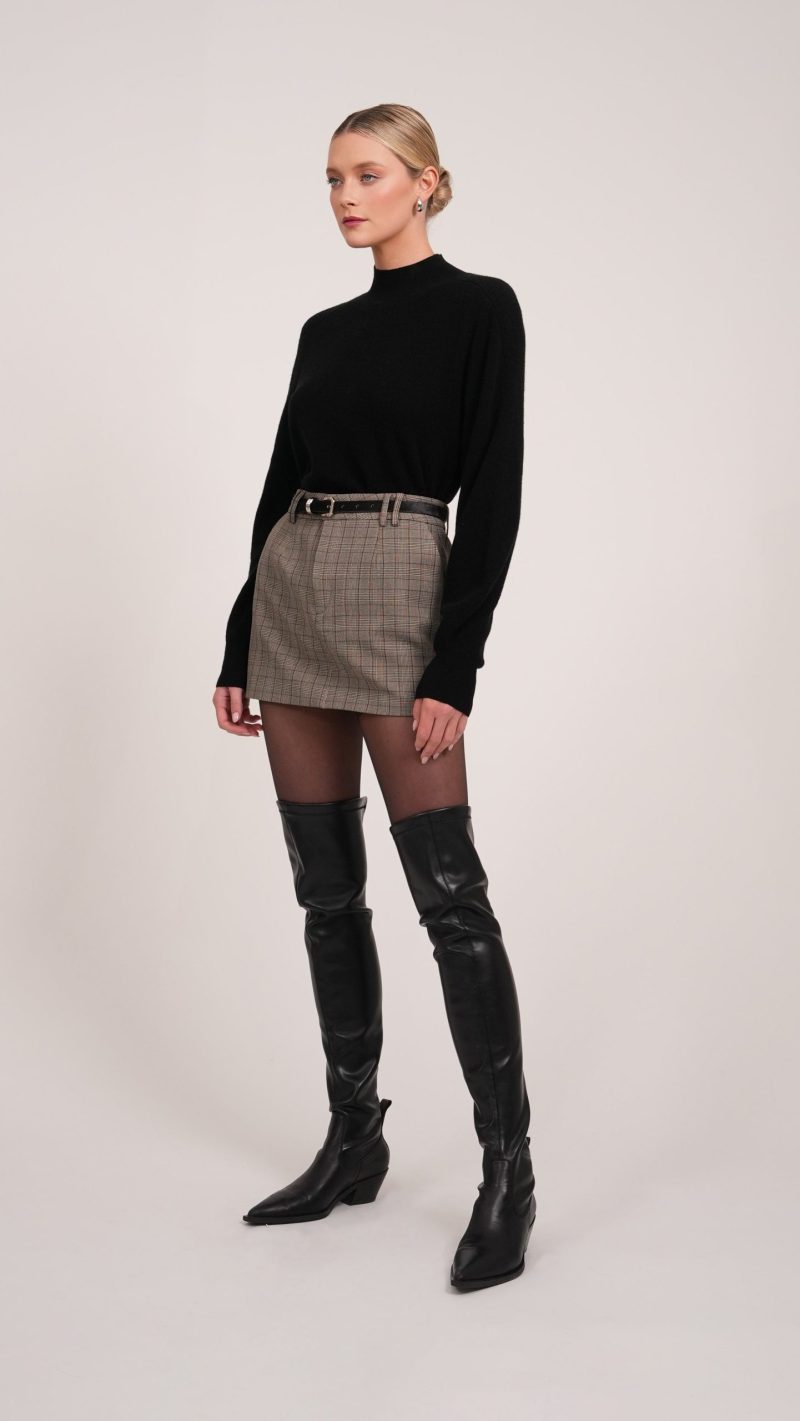 Phoebe Bomber Jacket - Plaid Brown - Image 2