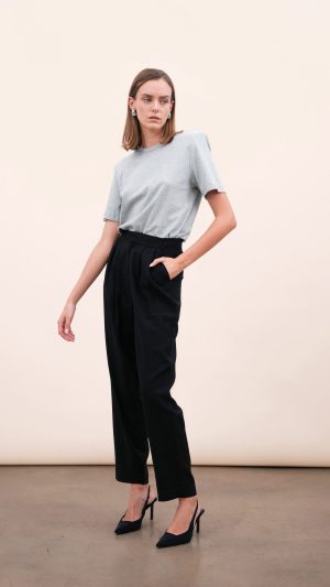 Shoulder Pad Tee - Heather Grey