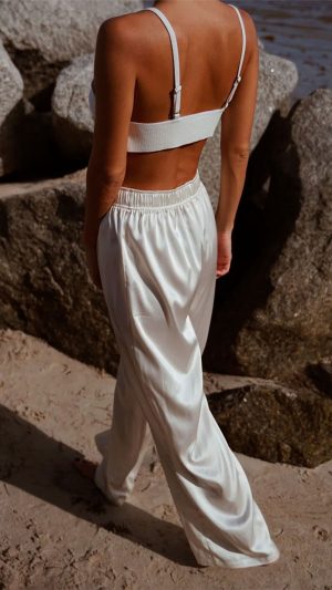 Silk Pants - Cream